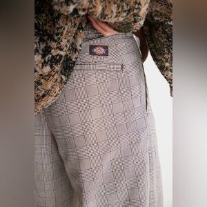 Dickies Black and White Plaid Tapered Pants